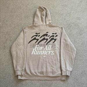 Lululemon Steady State “For All Runners” Pullover Hoodie Beige Men Sz Large